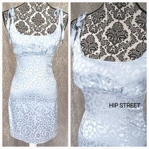 SHEIN Empire Waist Tie Shoulder Leopard Pattern Dress XS